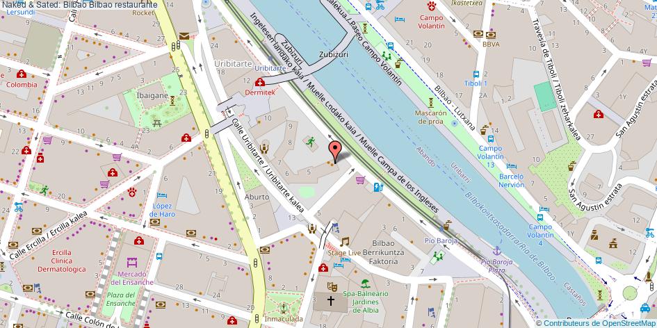 mapa Naked & Sated: Bilbao restaurante Bilbao