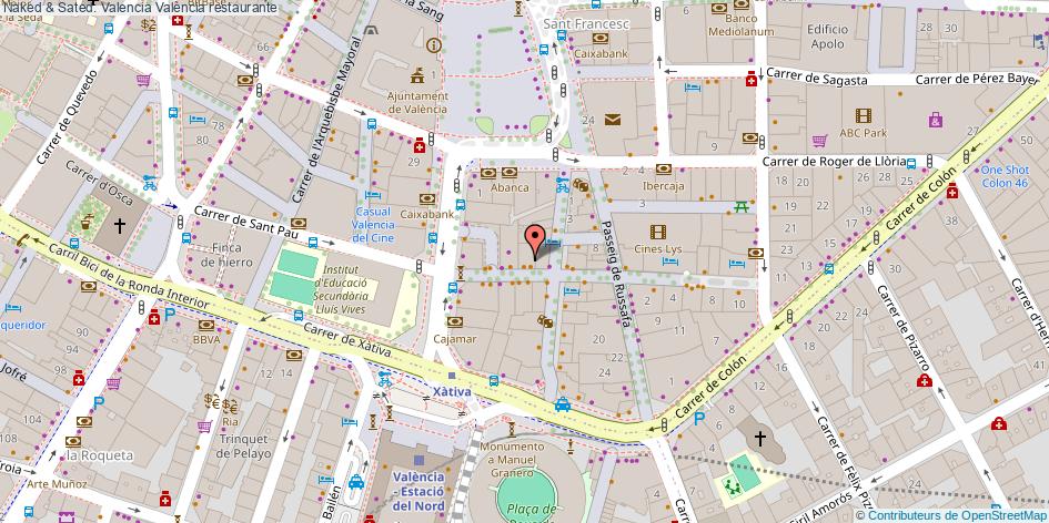 mapa Naked & Sated: Valencia restaurante València