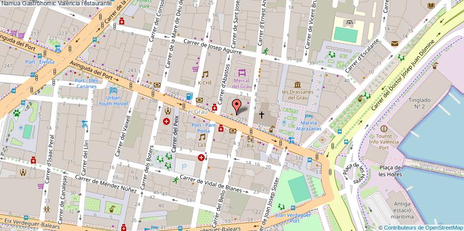 mapa Namua Gastronomic restaurante València