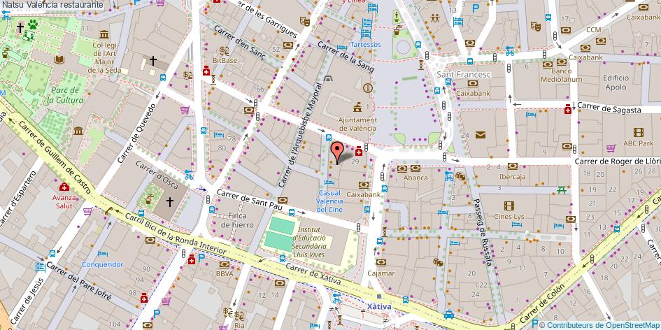 mapa Natsu restaurante València
