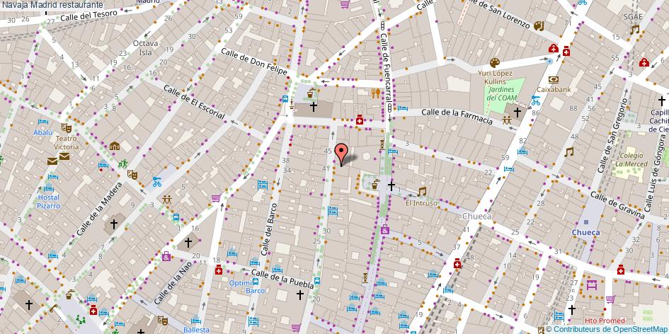 mapa Navaja restaurante Madrid