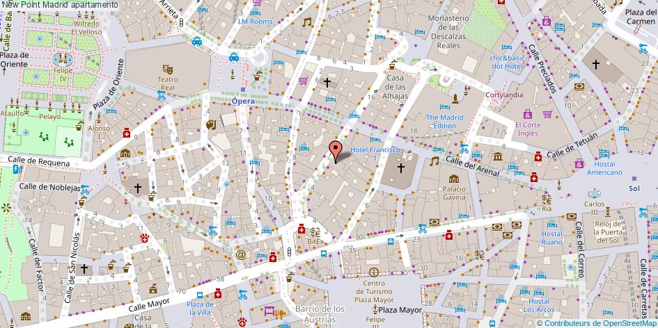 mapa New Point apartamento Madrid