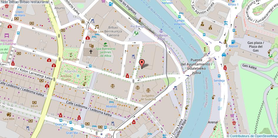 mapa Nido Bilbao restaurante Bilbao