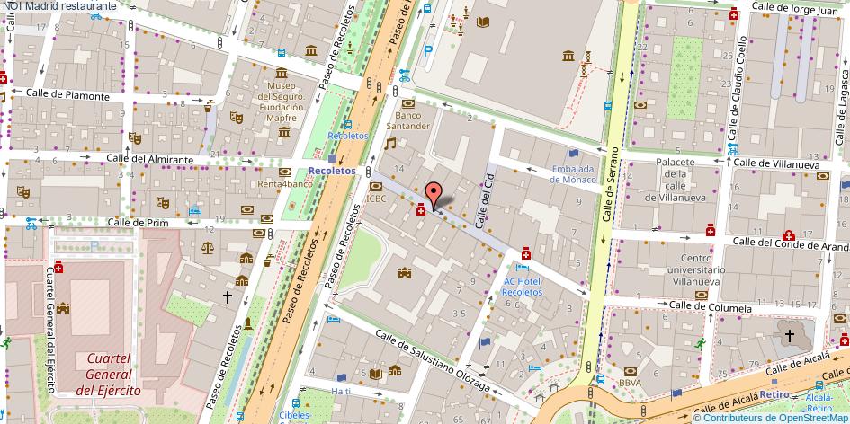 mapa NOI restaurante Madrid