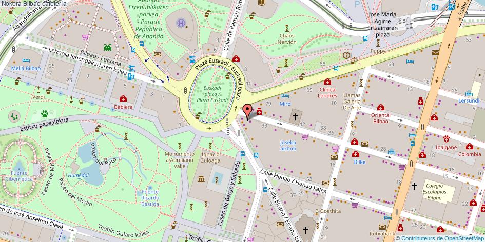 mapa Nokora cafetería Bilbao