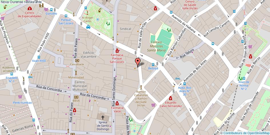 mapa Nova restaurante Ourense