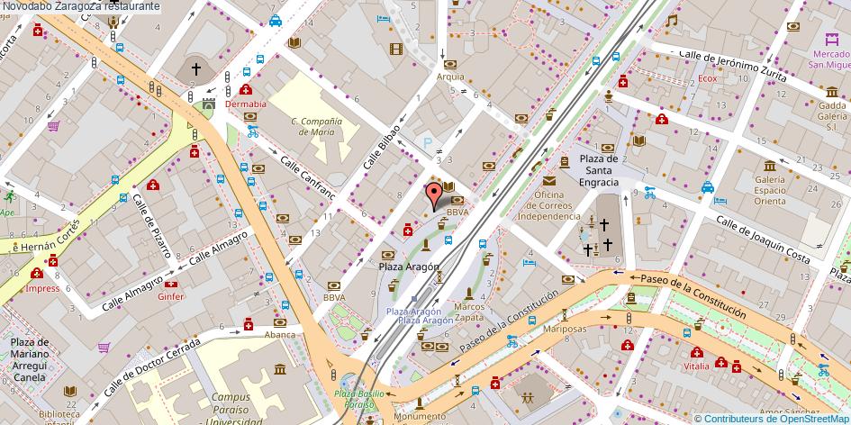 mapa Novodabo restaurante Zaragoza