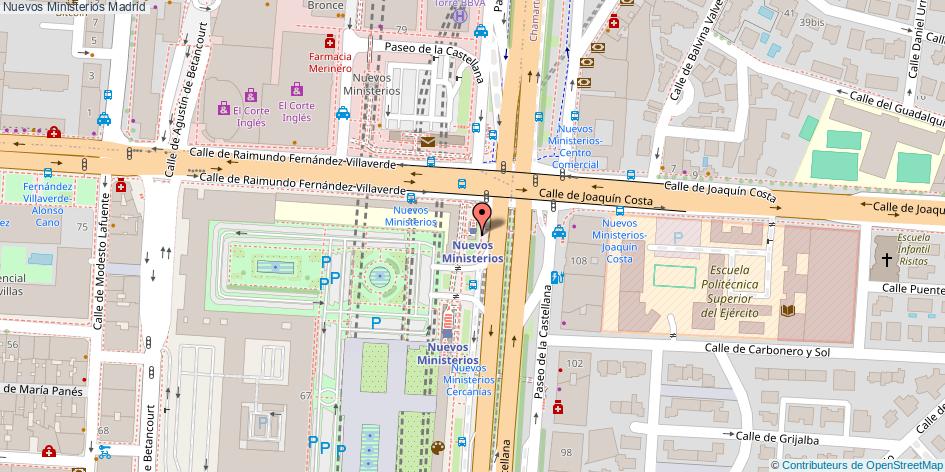 mapa Nuevos Ministerios  Madrid