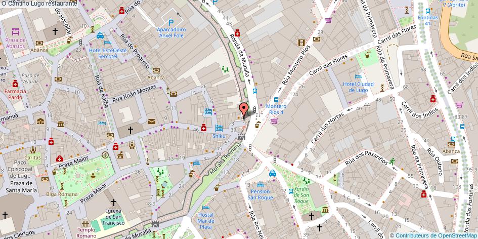 mapa O Cantiño restaurante Lugo