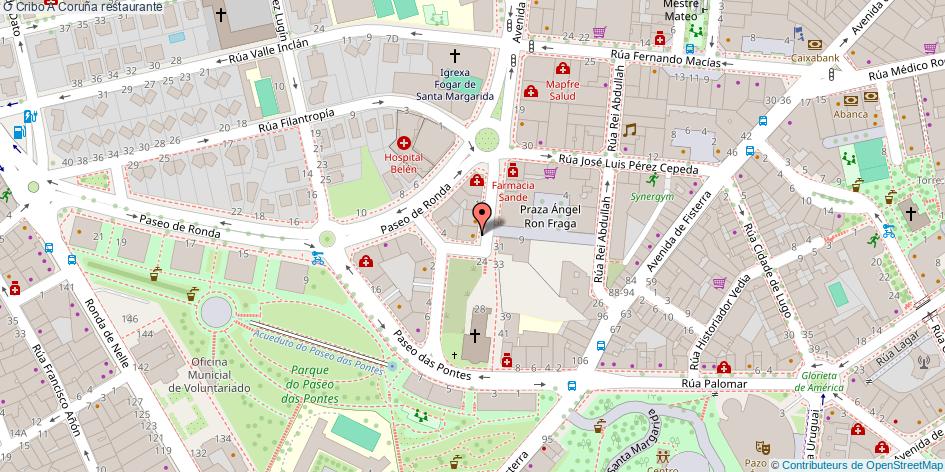 mapa O Cribo restaurante A Coruña