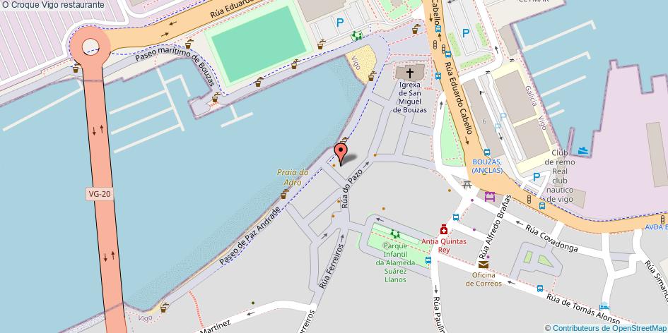 mapa O Croque restaurante Vigo