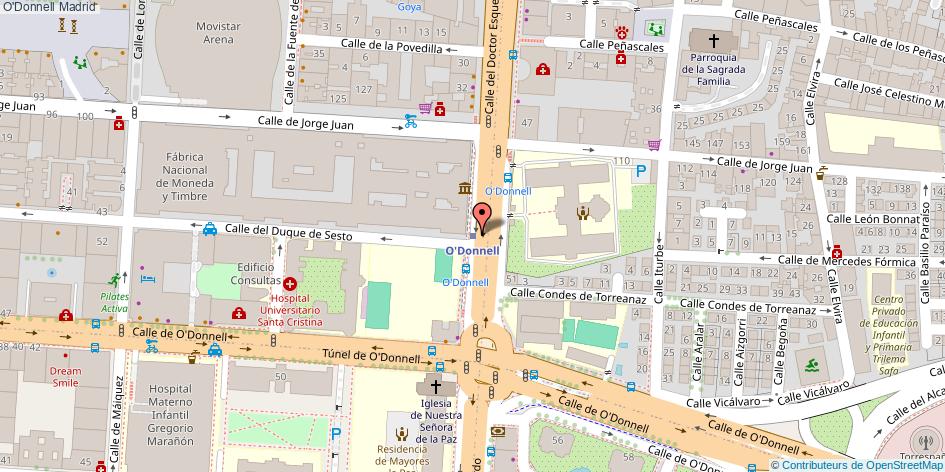 mapa O'Donnell  Madrid
