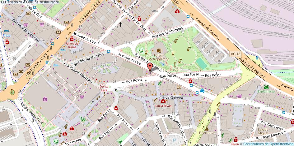 mapa O Parladoiro restaurante A Coruña