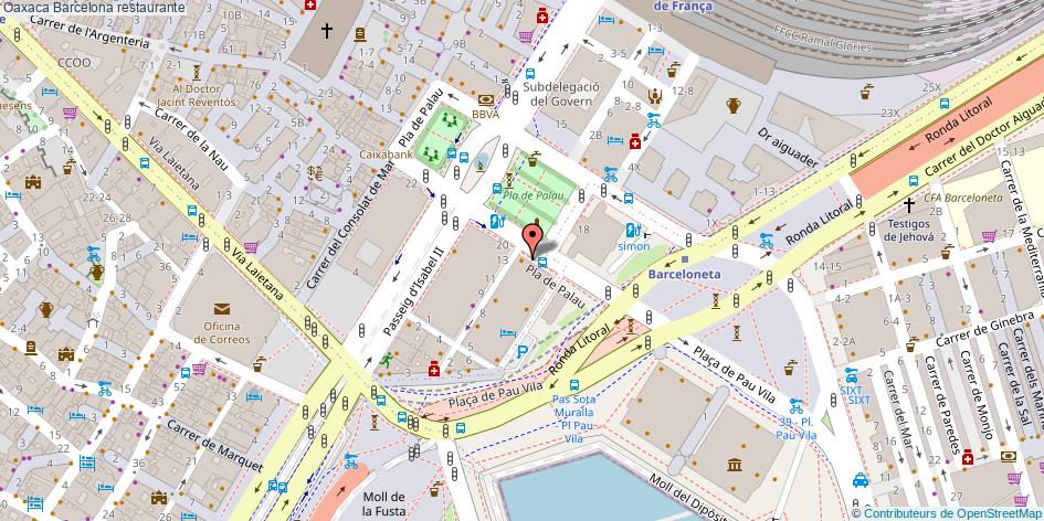 mapa Oaxaca restaurante Barcelona