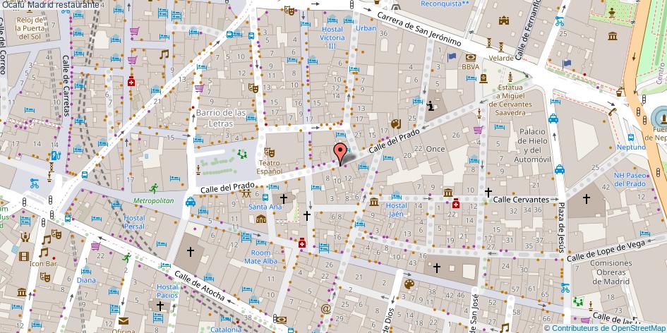 mapa Ocafú restaurante Madrid