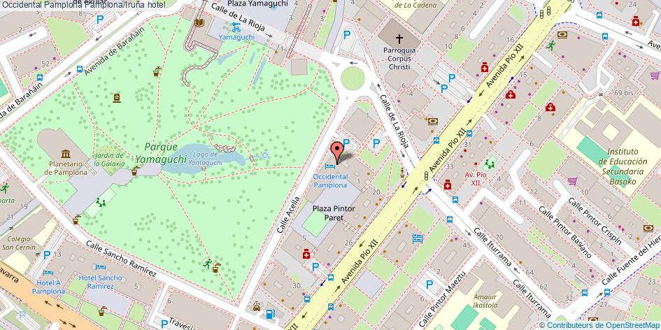 mapa Occidental Pamplona hotel Pamplona/Iruña