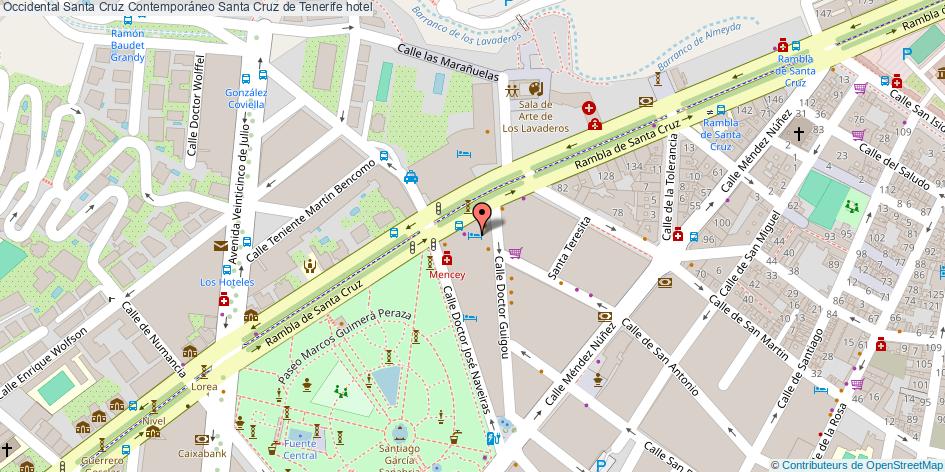 mapa Occidental Santa Cruz Contemporáneo hotel Santa Cruz de Tenerife