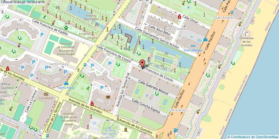 mapa Odissei restaurante Málaga