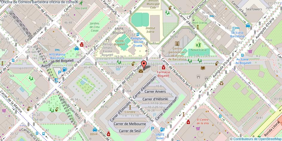 mapa Oficina de Correos oficina de correos Barcelona