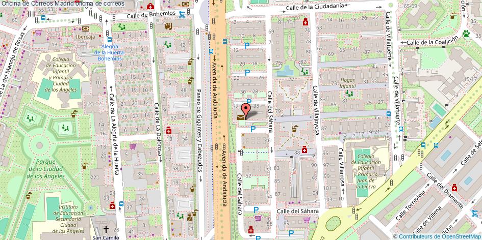 mapa Oficina de Correos oficina de correos Madrid