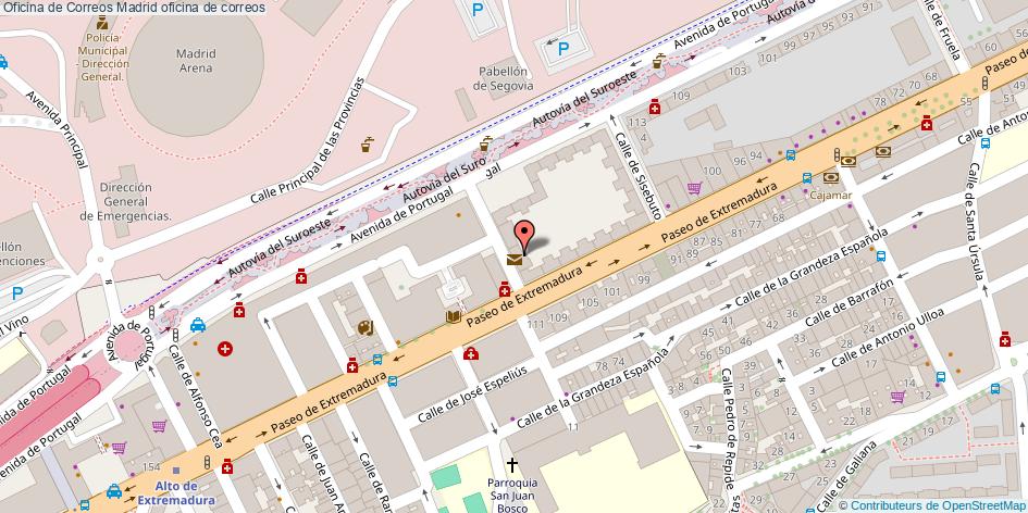 mapa Oficina de Correos oficina de correos Madrid