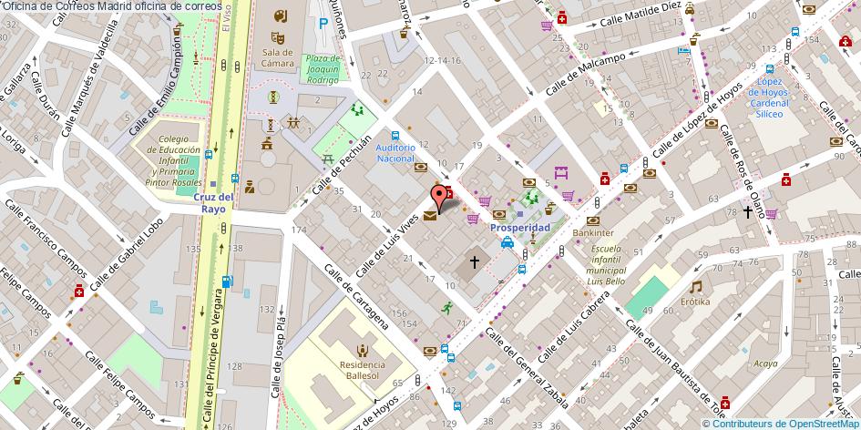 mapa Oficina de Correos oficina de correos Madrid