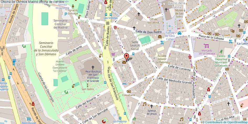 mapa Oficina de Correos oficina de correos Madrid
