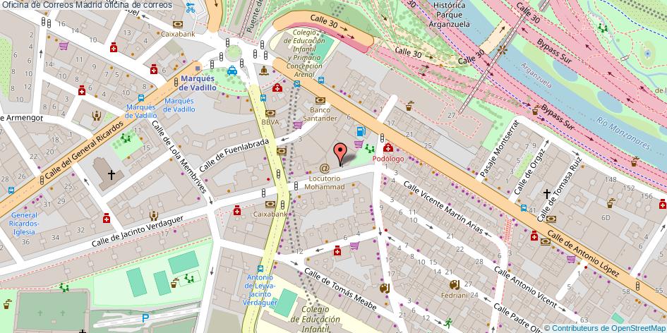 mapa Oficina de Correos oficina de correos Madrid