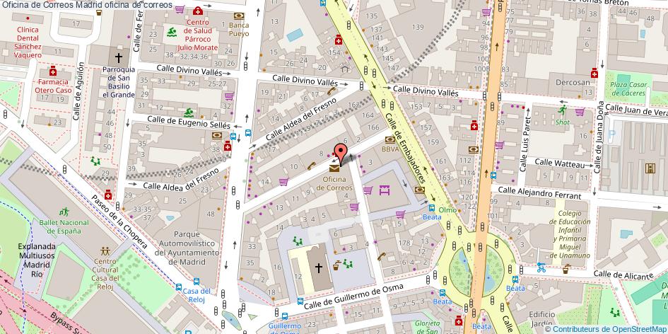 mapa Oficina de Correos oficina de correos Madrid