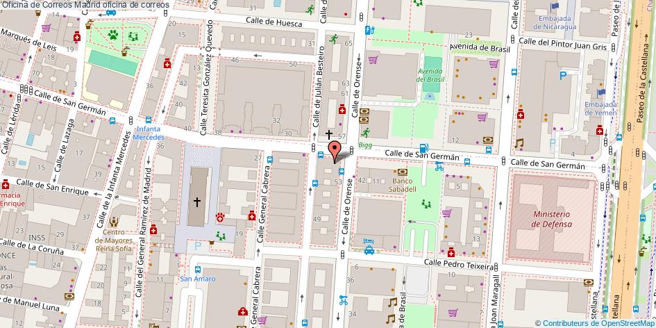 mapa Oficina de Correos oficina de correos Madrid