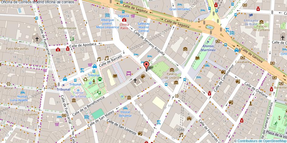 mapa Oficina de Correos oficina de correos Madrid