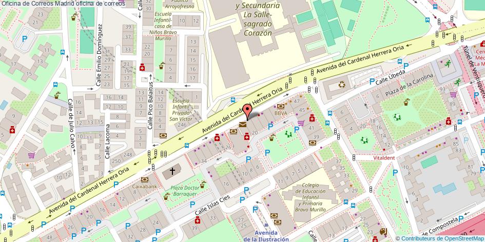 mapa Oficina de Correos oficina de correos Madrid