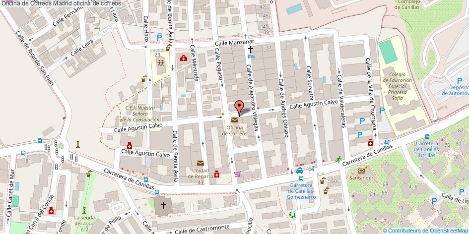mapa Oficina de Correos oficina de correos Madrid