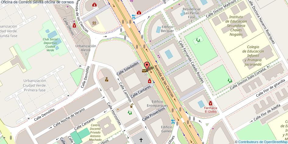 mapa Oficina de Correos oficina de correos Sevilla