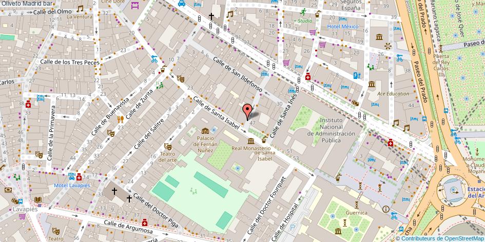 mapa Oliveto bar Madrid