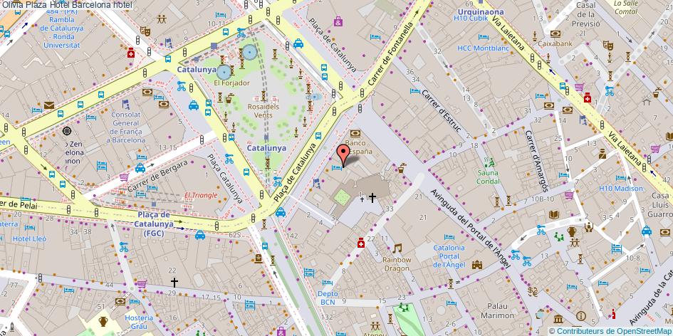 mapa Olivia Plaza Hotel hotel Barcelona