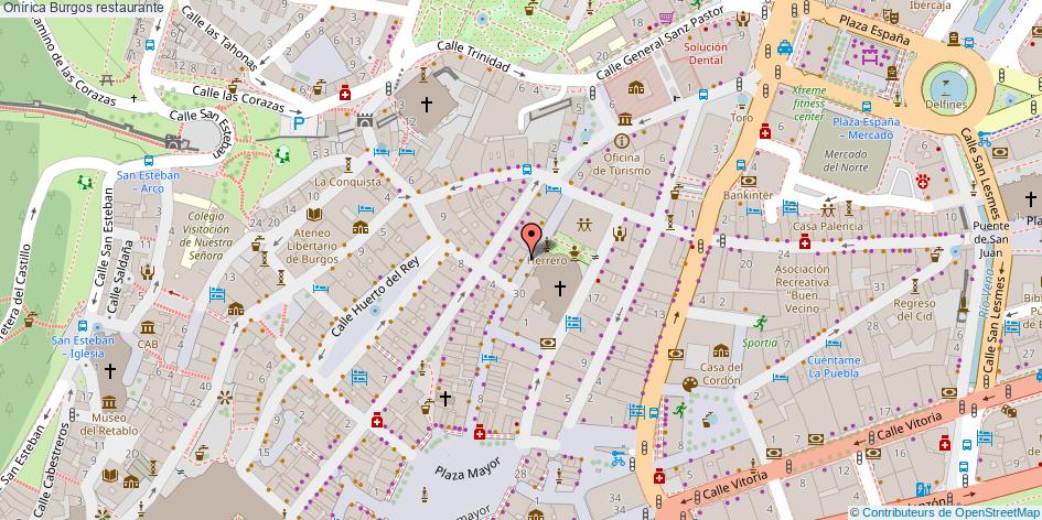 mapa Onírica restaurante Burgos