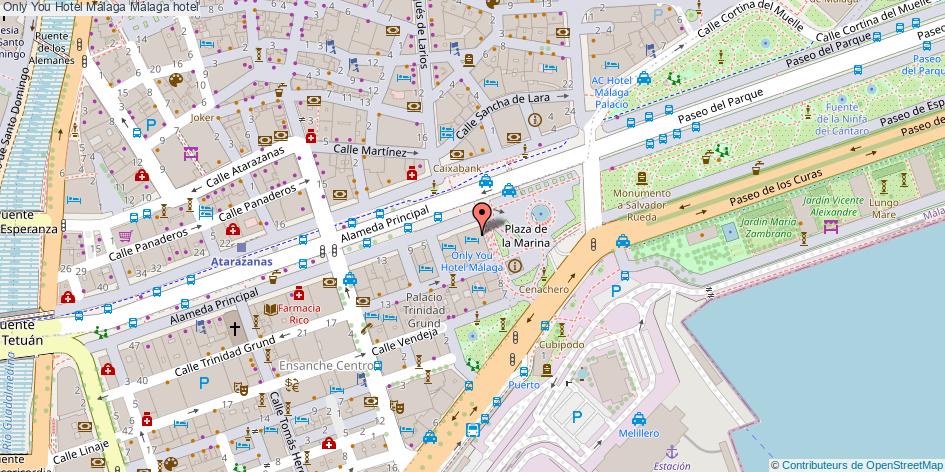 mapa Only You Hotel Málaga hotel Málaga