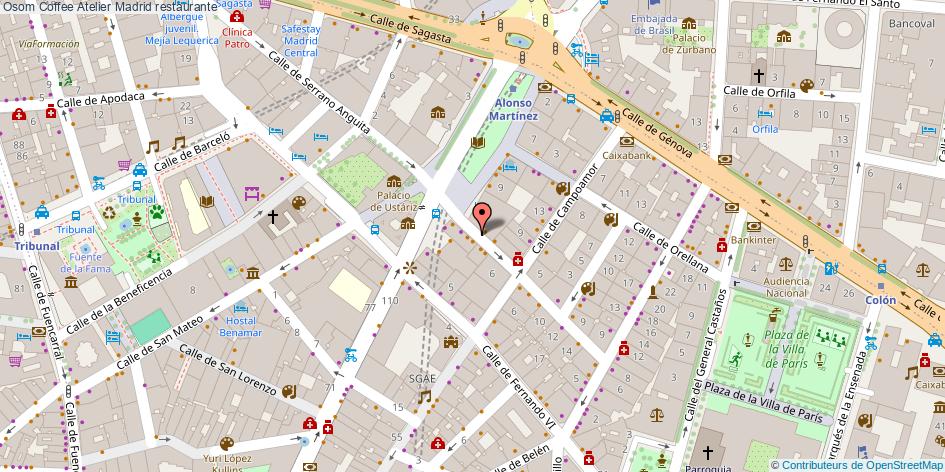 mapa Osom Coffee Atelier restaurante Madrid