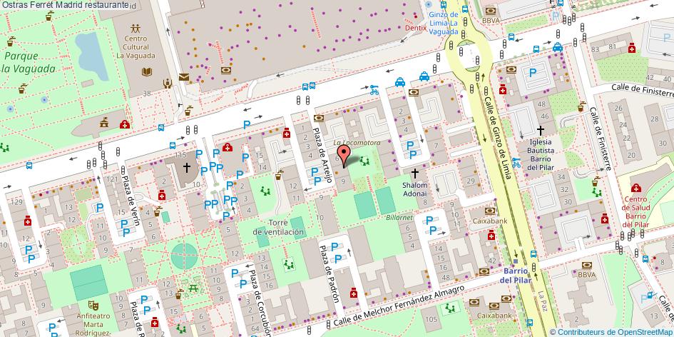 mapa Ostras Ferret restaurante Madrid