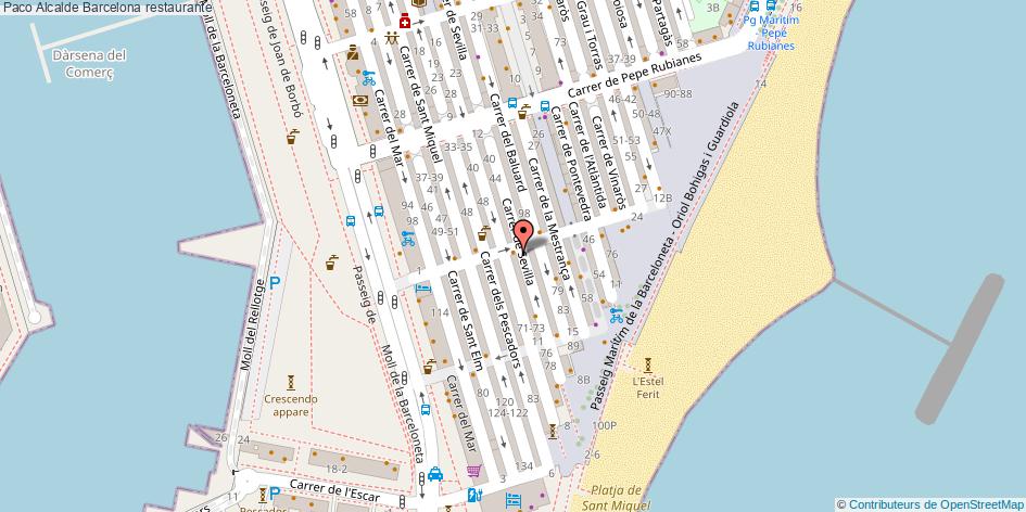 mapa Paco Alcalde restaurante Barcelona