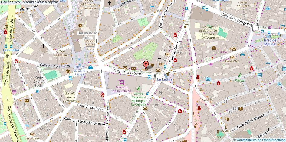 mapa PadThaiWok comida rápida Madrid