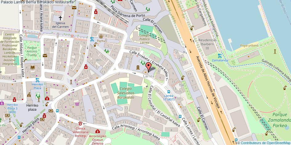 mapa Palacio Larrea Berria restaurante Barakaldo