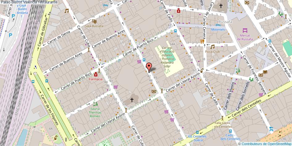 mapa Palao Bistrot restaurante València