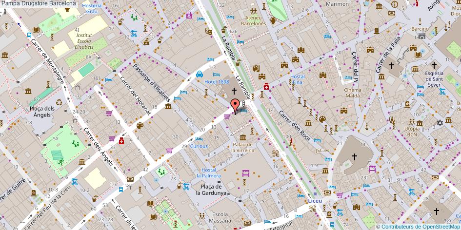 mapa Pampa Drugstore  Barcelona