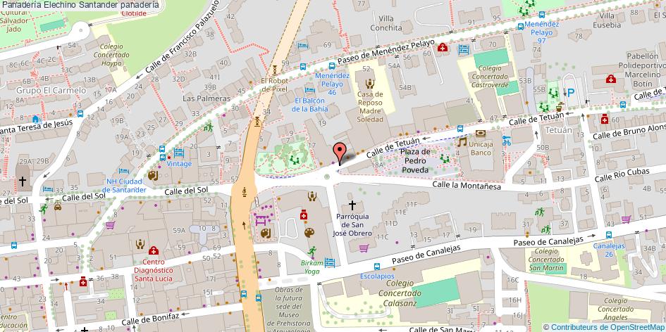 mapa Panadería Elechino panadería Santander