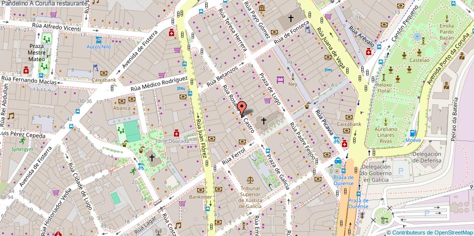 mapa Pandelino restaurante A Coruña