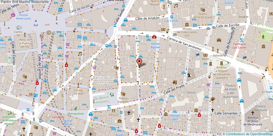 mapa Pantín Grill restaurante Madrid