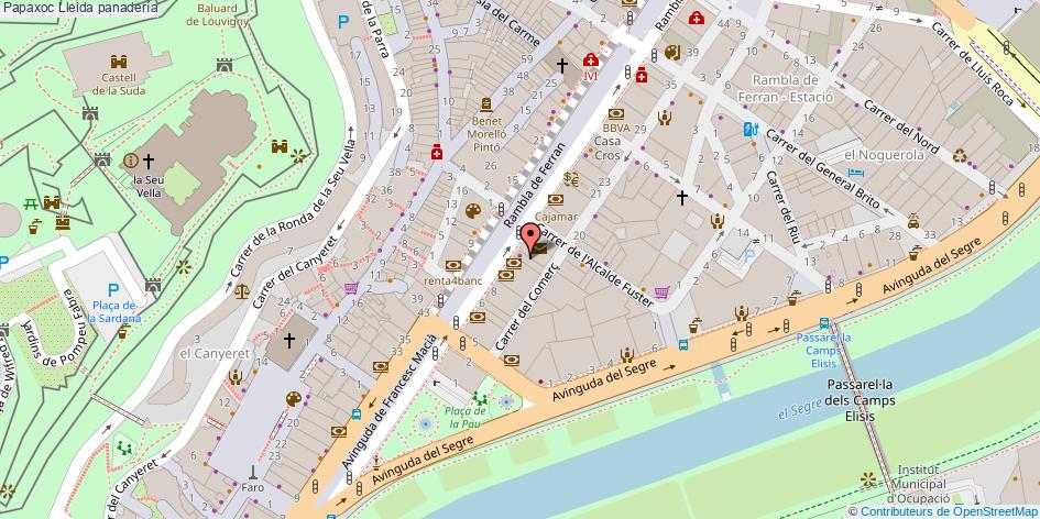 mapa Papaxoc panadería Lleida