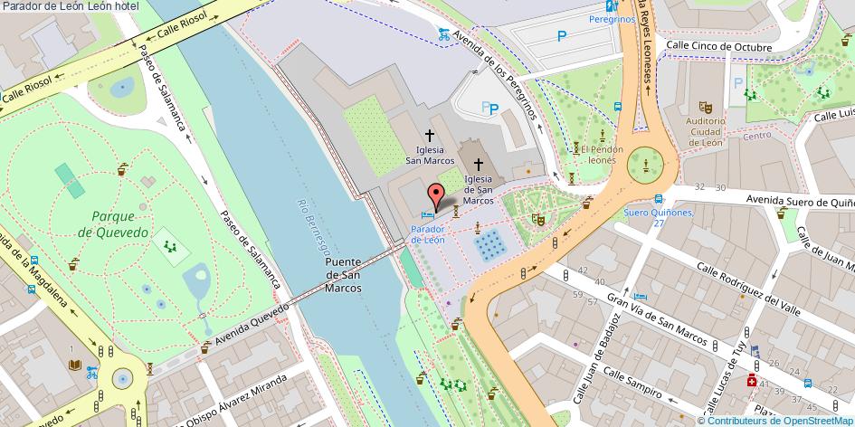 mapa Parador de León hotel León